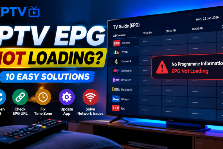 How to fix IPTV EPG not loading and missing TV guide information