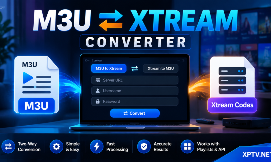M3U to Xtream Converter and Xtream to M3U online tool